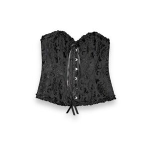Black Lace Up Corset Size L